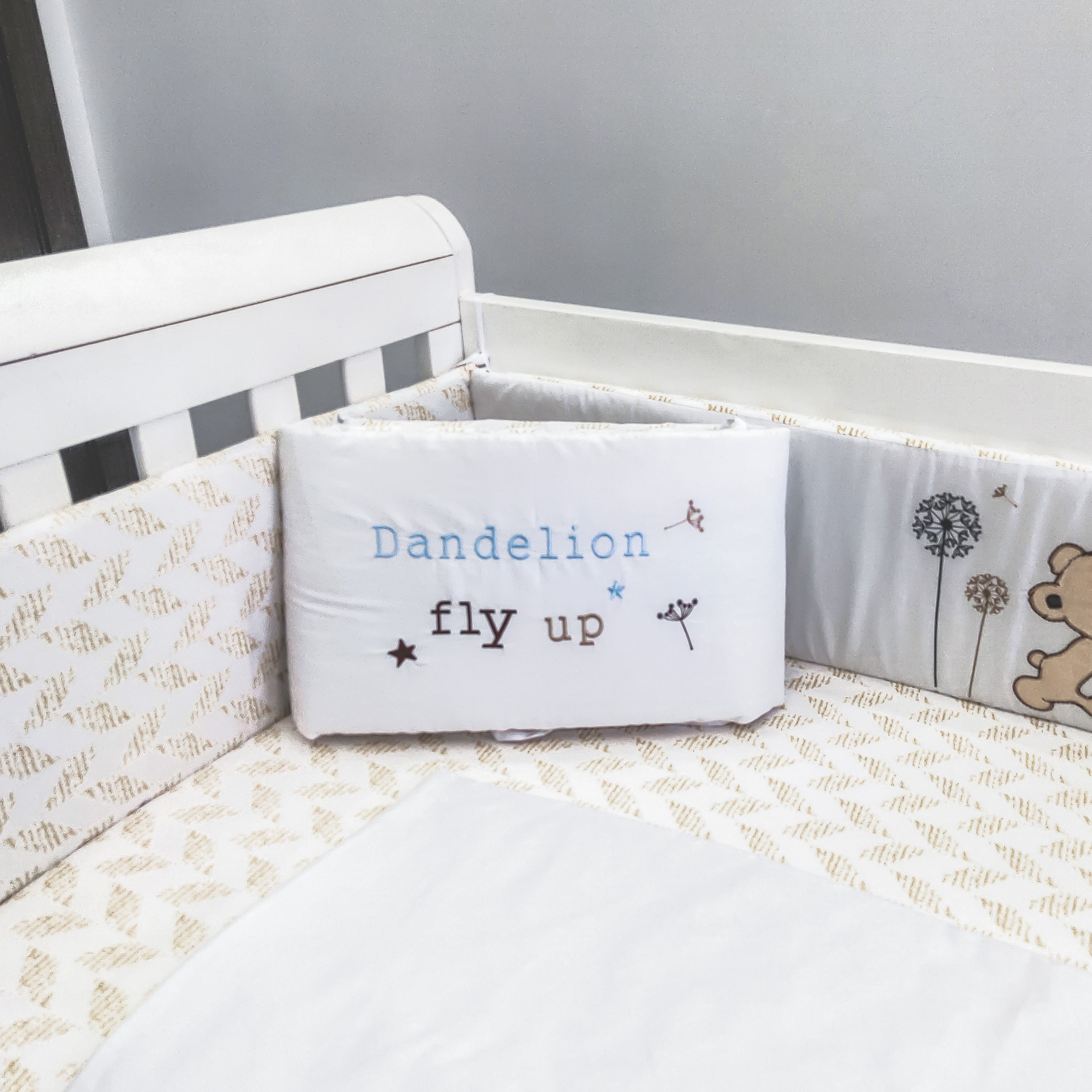 Palette Box 8pcs Baby Bedding Set – 100% Cotton | Honey Bear | Fits 120x60cm Cot