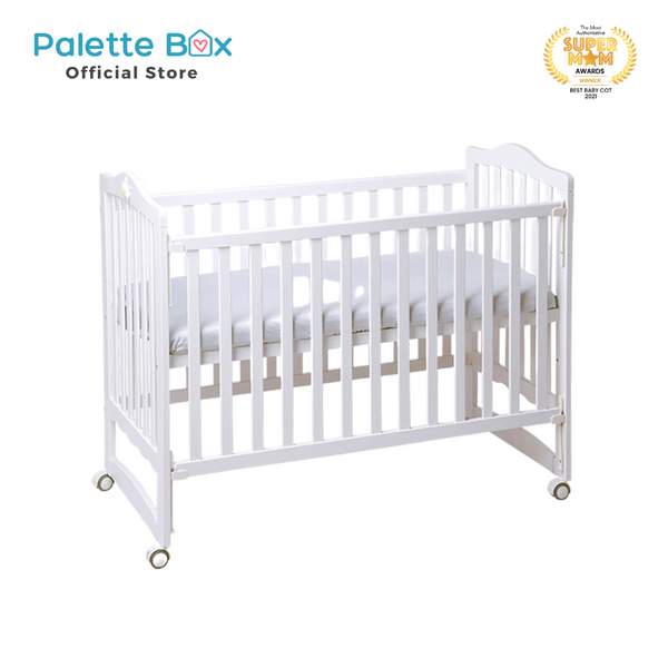 Palette Box Sweet Dreams 7-in-1 Convertible Baby Cot with Rocker 120x6