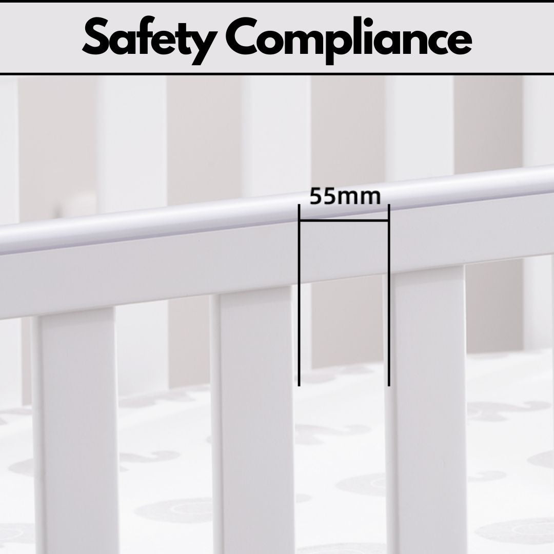 Preorder 20 Oct 
Palette Box Sweet Dreams Avant Garde 10-in-1 Convertible Baby Cot with Anti-Colic System (ACS) & Rocker - Drop Gate + King Koil Baby OrthoGuard 3 Latex Foam 4" Mattress 120x60cm (only ICA-endorsed Baby Mattress)