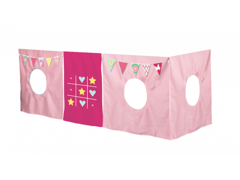 Manis-h Kids Play Curtain - Flags and Tic-Tac-Toe