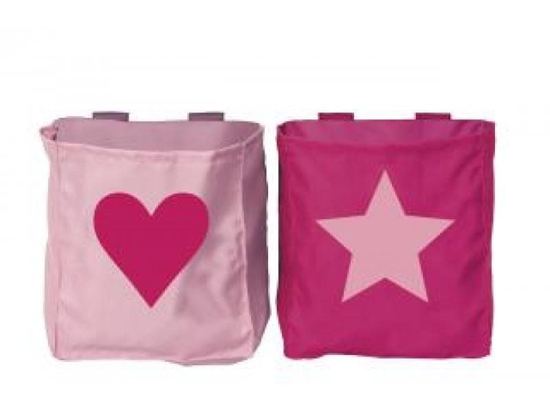 Manis-h Kids Bed Pockets x 2 - Heart & Star