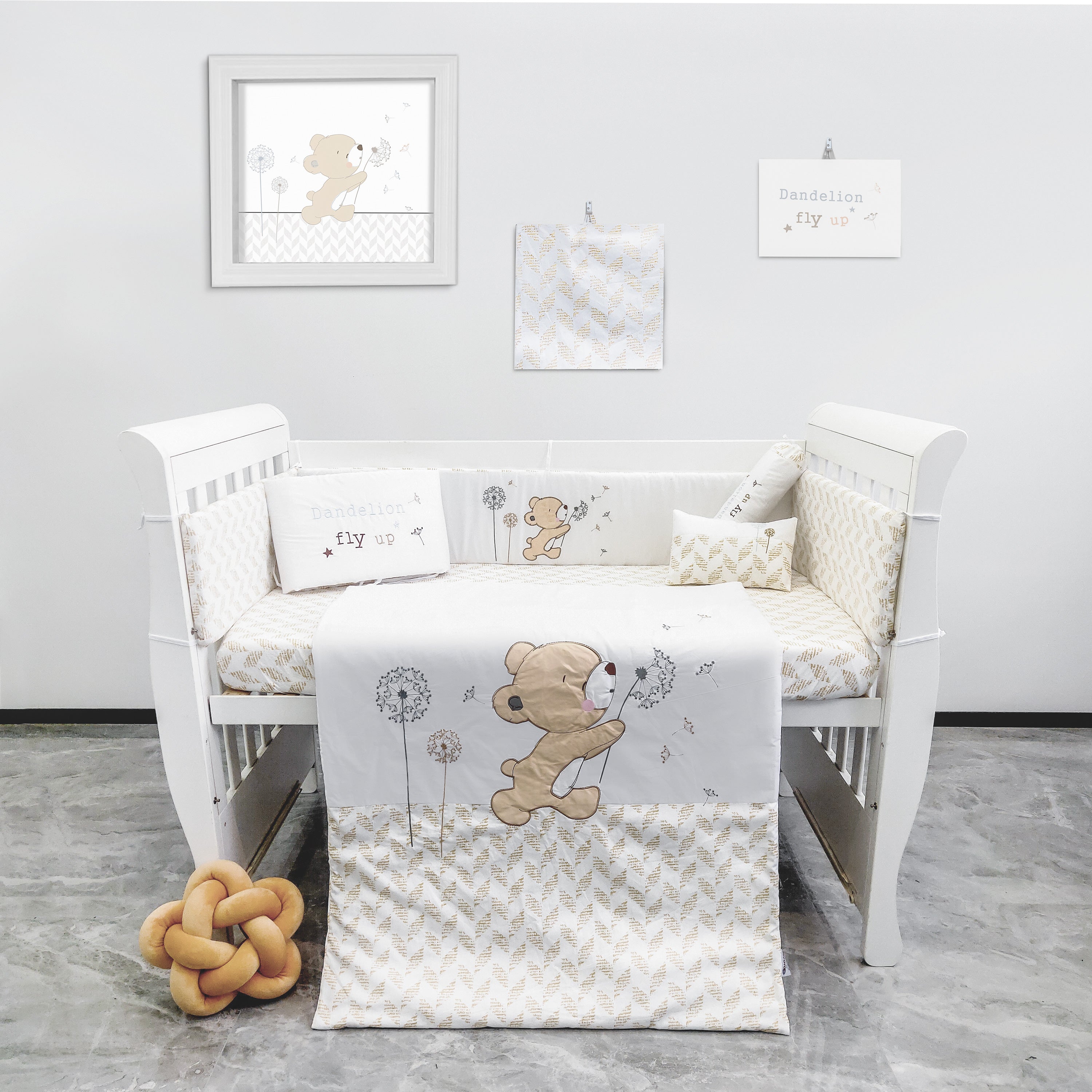 Palette Box 100% Cotton 8-Pieces Bedding Set – Dandelion Bear