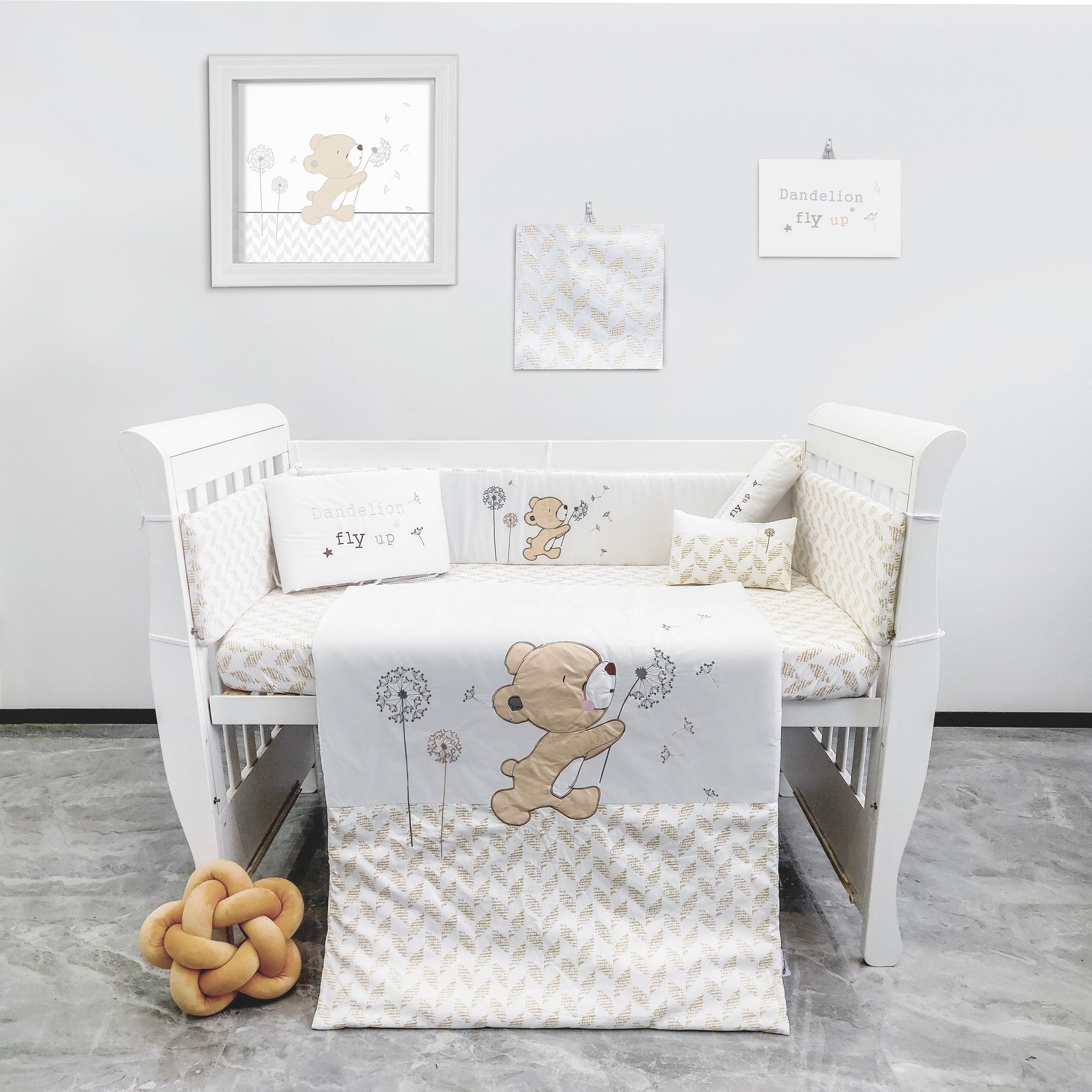 Cot Dandelion Crib Bedding Palette Box 8pcs Baby Bedding Set