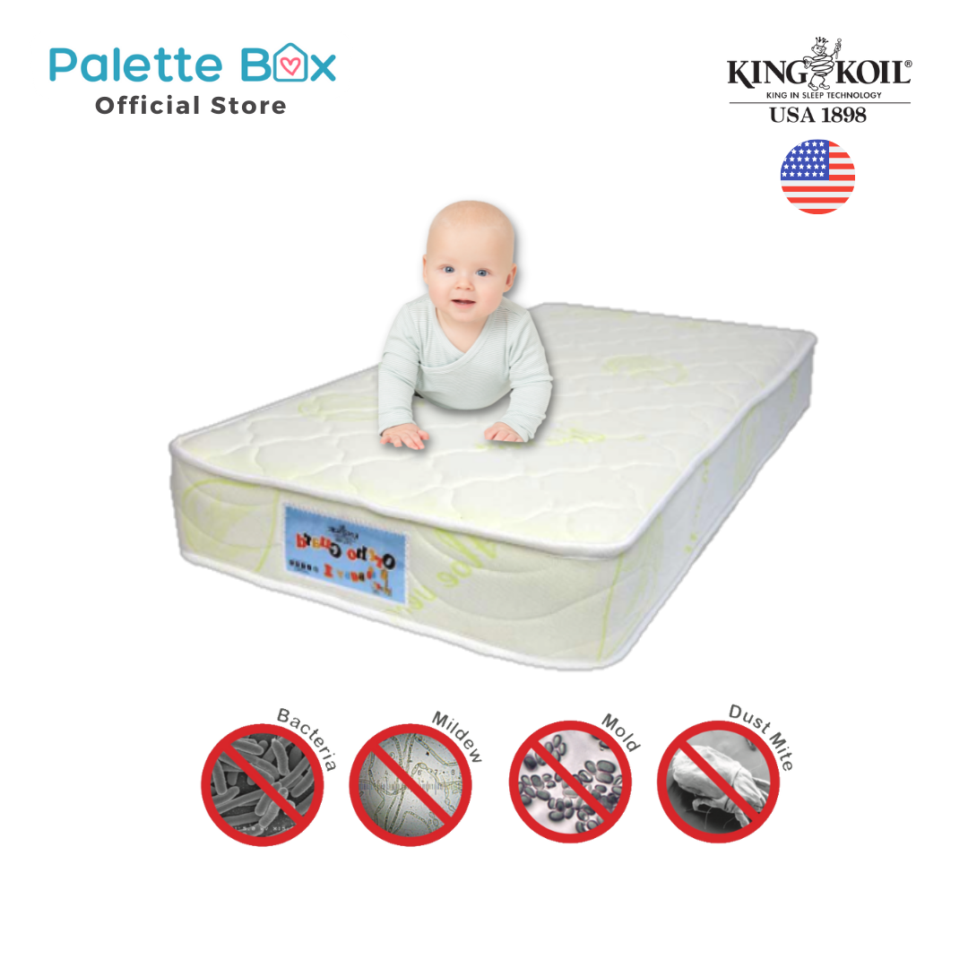 Preorder 20 Oct 
Palette Box Sweet Dreams Avant Garde 10-in-1 Convertible Baby Cot with Anti-Colic System (ACS) & Rocker - Drop Gate (120x60cm) + King Koil Baby OrthoGuard 1 Spring 6 inch Mattress