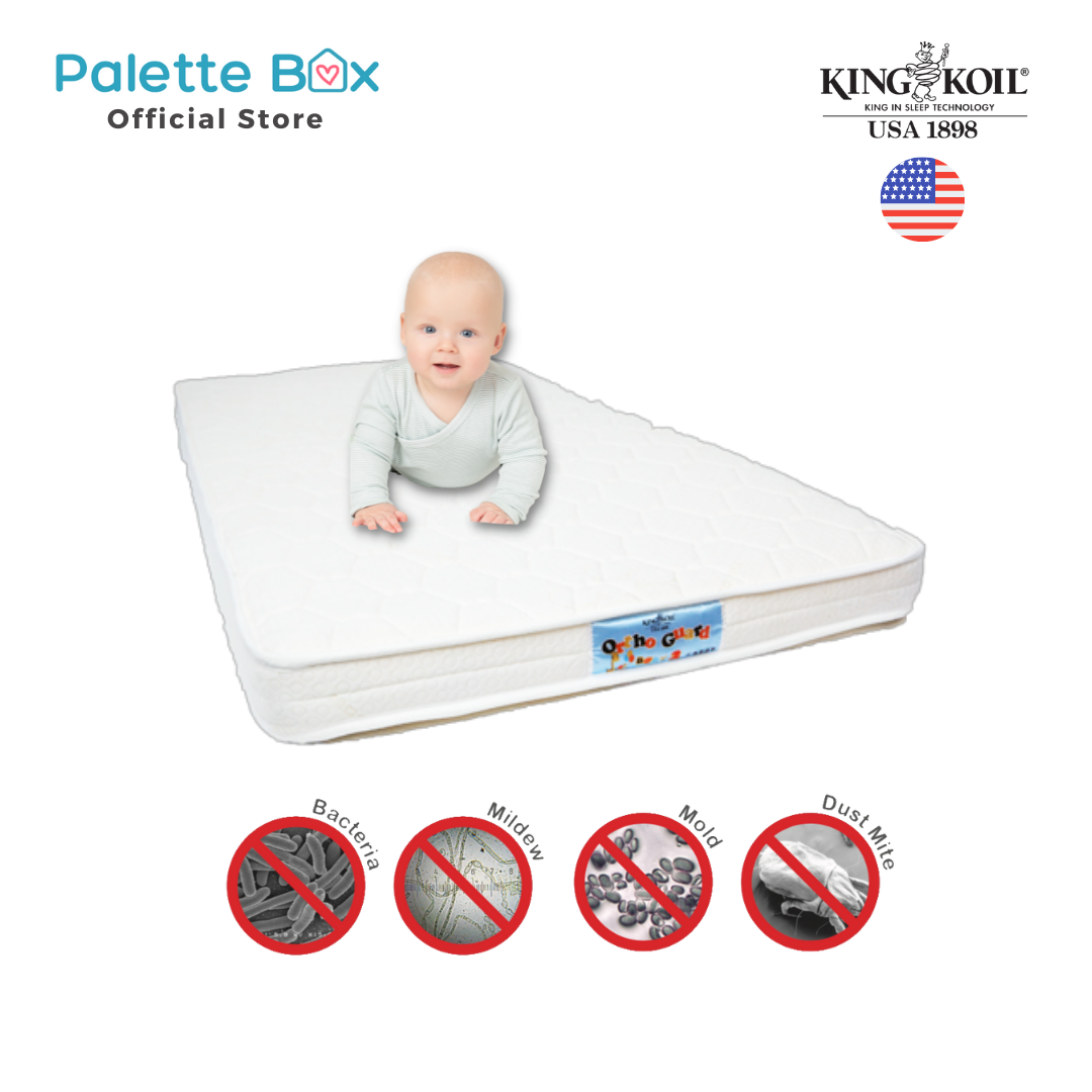 Preorder 20 Oct 
Palette Box Sweet Dreams Avant Garde 10-in-1 Convertible Baby Cot with Anti-Colic System (ACS) & Rocker - Drop Gate + King Koil Baby OrthoGuard 3 Latex Foam 4" Mattress 120x60cm (only ICA-endorsed Baby Mattress)
