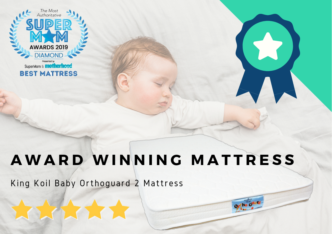 PREORDER King Koil Baby OrthoGuard 2 Dual Foam 4" Mattress 130x70cm