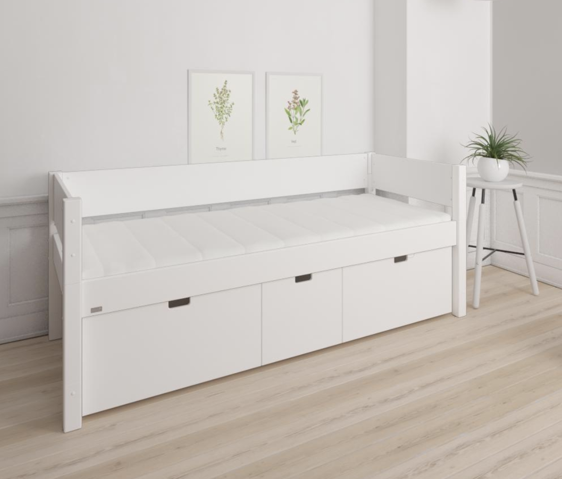 Manis-h Kids Single Bed with High Drawers - NANNA