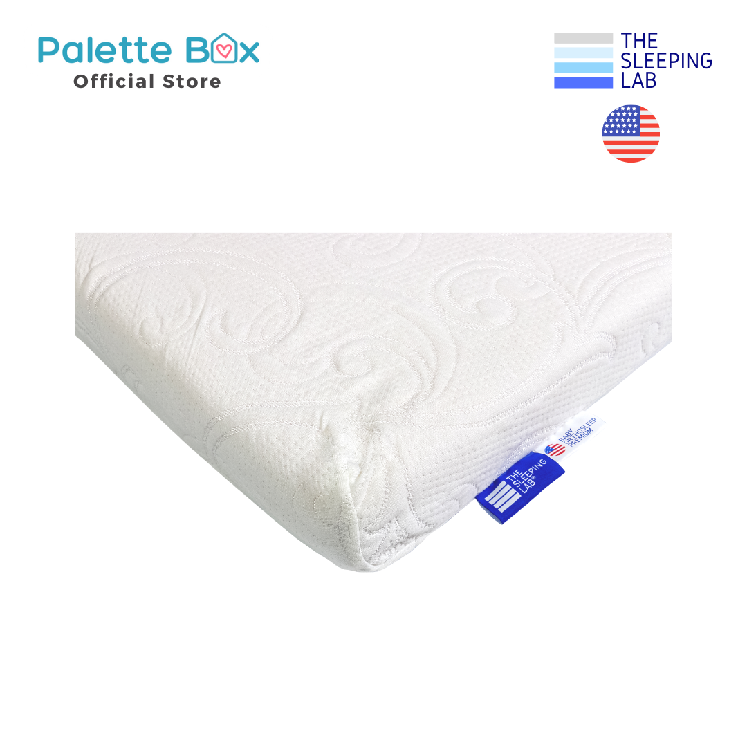 PREORDER APRIL 2024 Palette Box Sweet Dreams Avant Garde 10-in-1 Convertible Baby Cot with Anti-Colic System (ACS) & Rocker - Drop Gate + The Sleeping Lab Baby Orthosleep Premium Mattress 4 Inch (120x60cm)