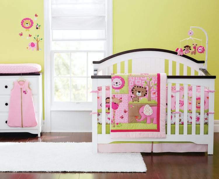 DreamCots 8 Pieces Bedding Set – Pink Zoo