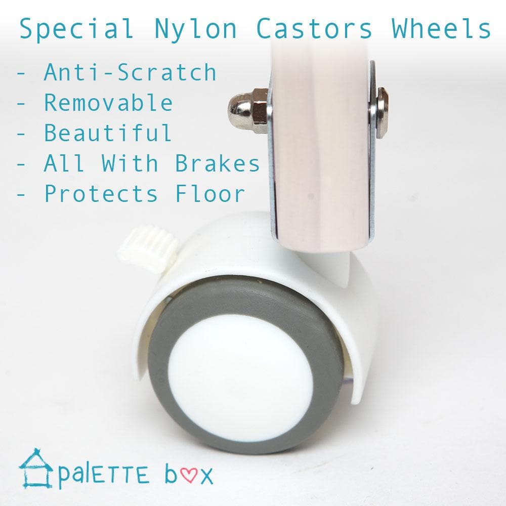 Sweet Dreams Baby Cot - Nylon Castor Wheels