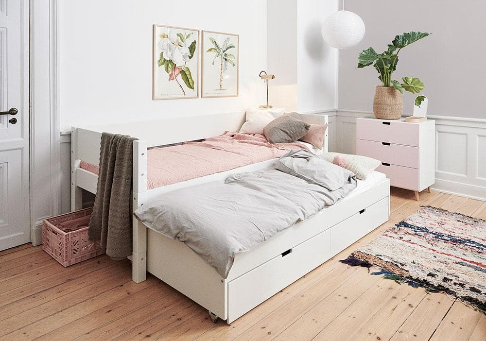 Manis-h Kids Single Bed with Pullout Bed and Drawers - LUNA