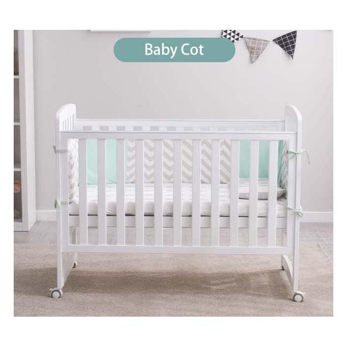 PREORDER APRIL 2024 Palette Box Sweet Dreams Avant Garde 10-in-1 Convertible Baby Cot with Anti-Colic System (ACS) & Rocker - Drop Gate (120x60cm) + King Koil Baby Orthoguard 2 Dual-Foam 4" Mattress